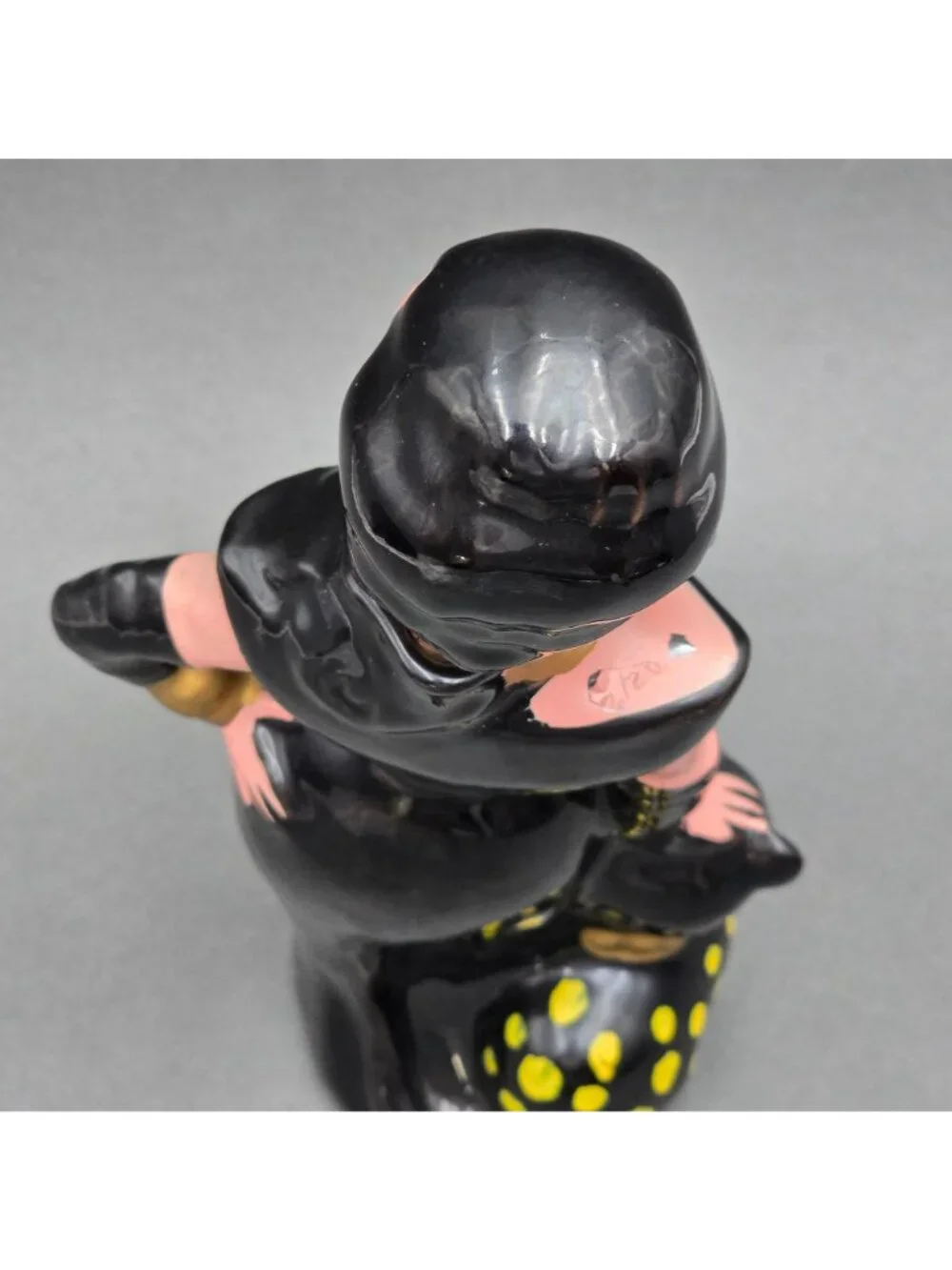 Vintage Rockabilly Sake Decanter Retro Cat Lady Barware Japan 9.5
